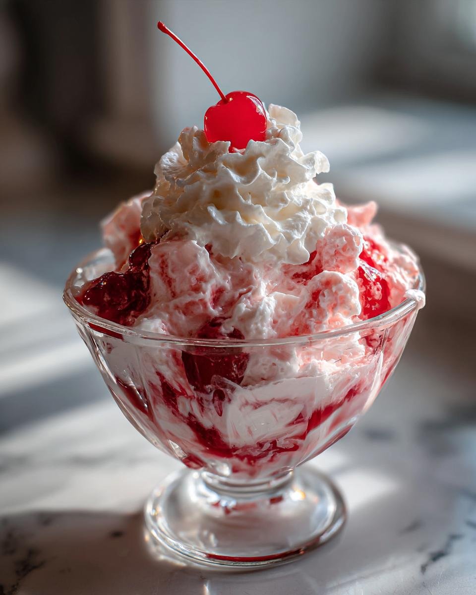 Cherry Fluff No-Bake Dessert - detail 1