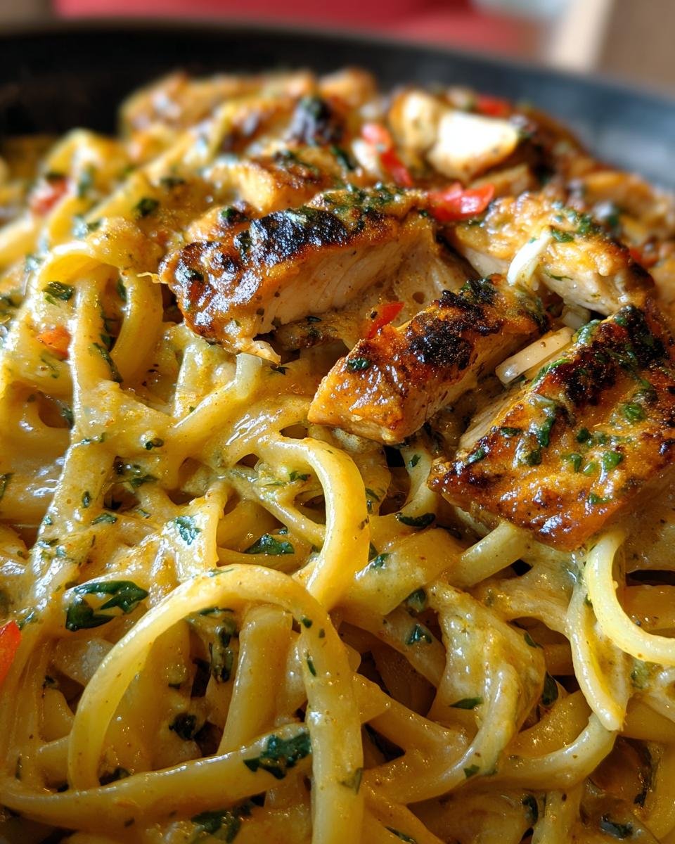 Creamy Cajun Mozzarella Chicken Linguine - detail 2