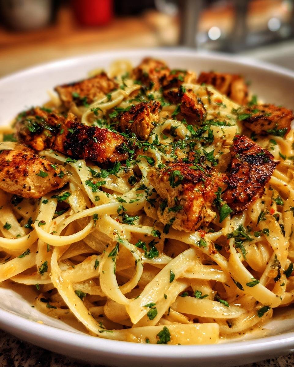 Creamy Cajun Mozzarella Chicken Linguine - detail 3