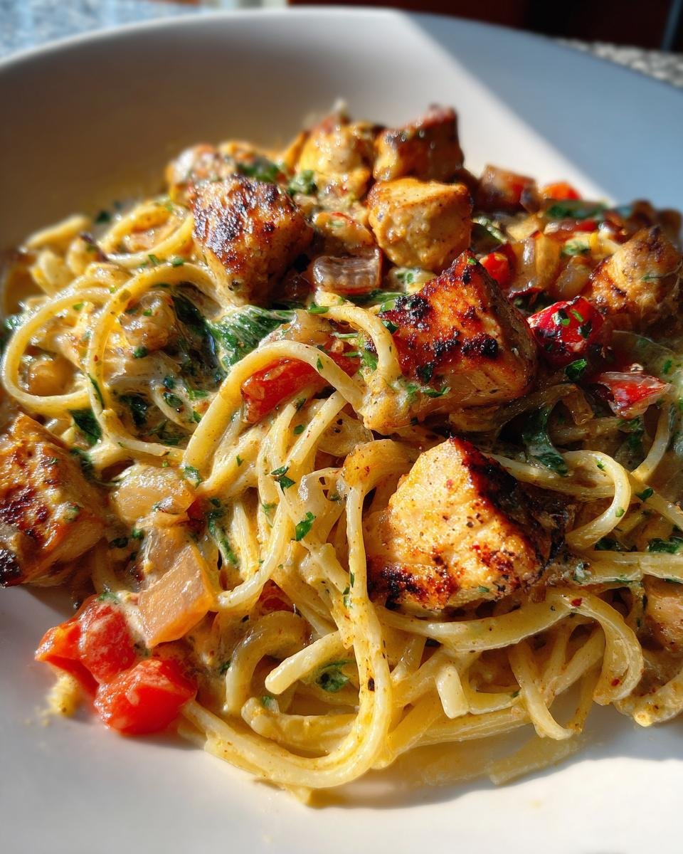 Creamy Cajun Mozzarella Chicken Linguine - detail 4