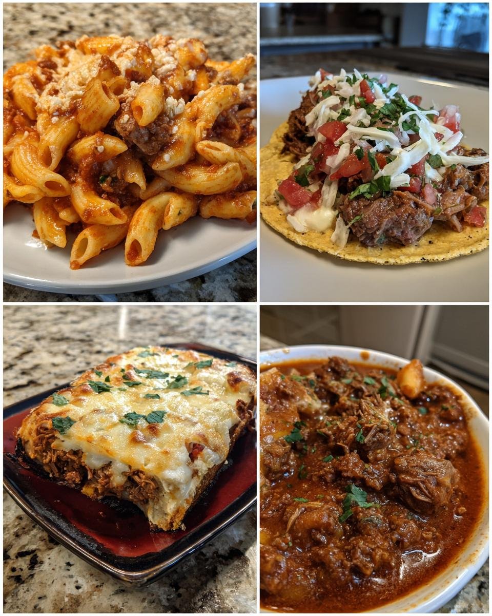 Crockpot Beef Delights: Ziti, Tacos, Meatloaf, and Stew - detail 2