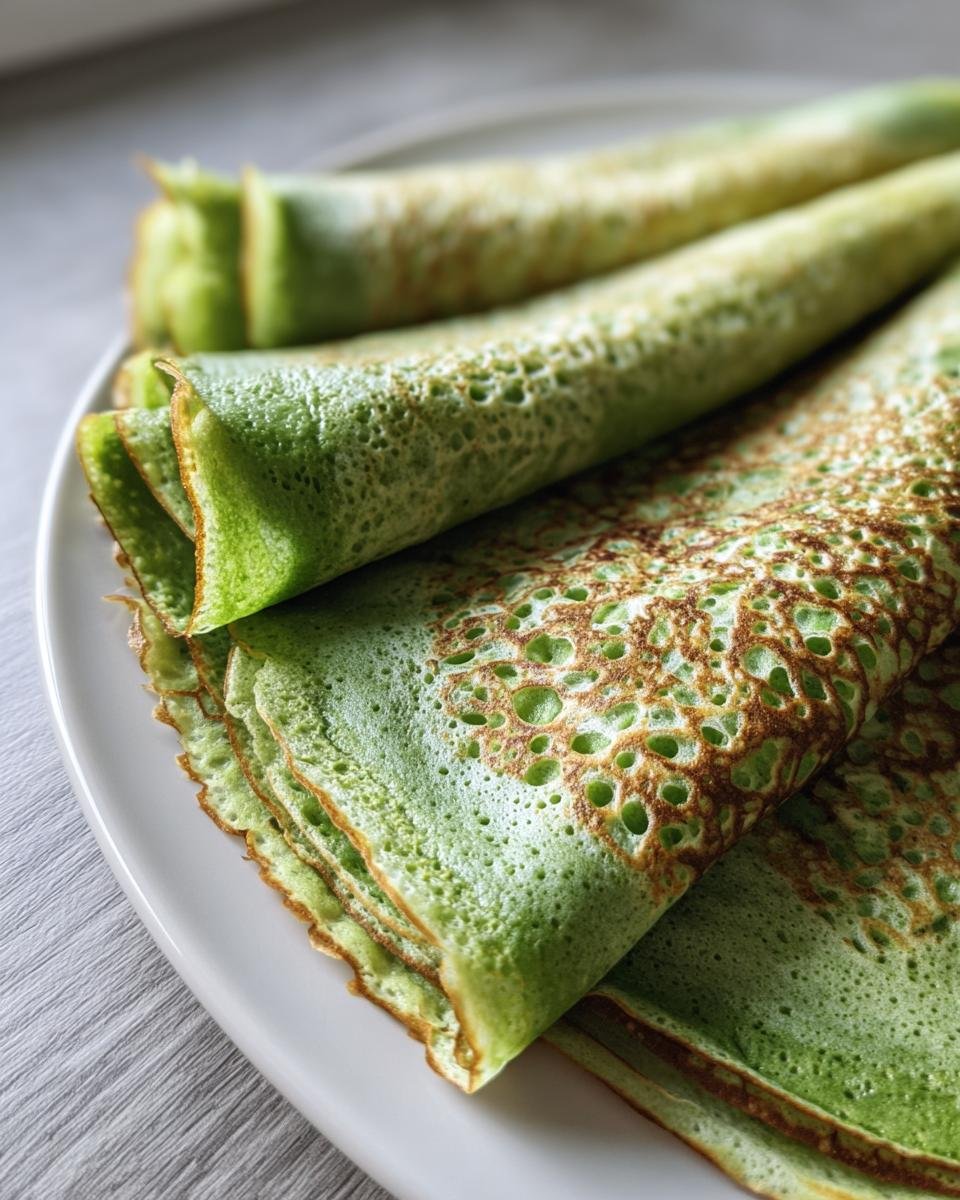 Healthy Spinach Crepes - detail 1