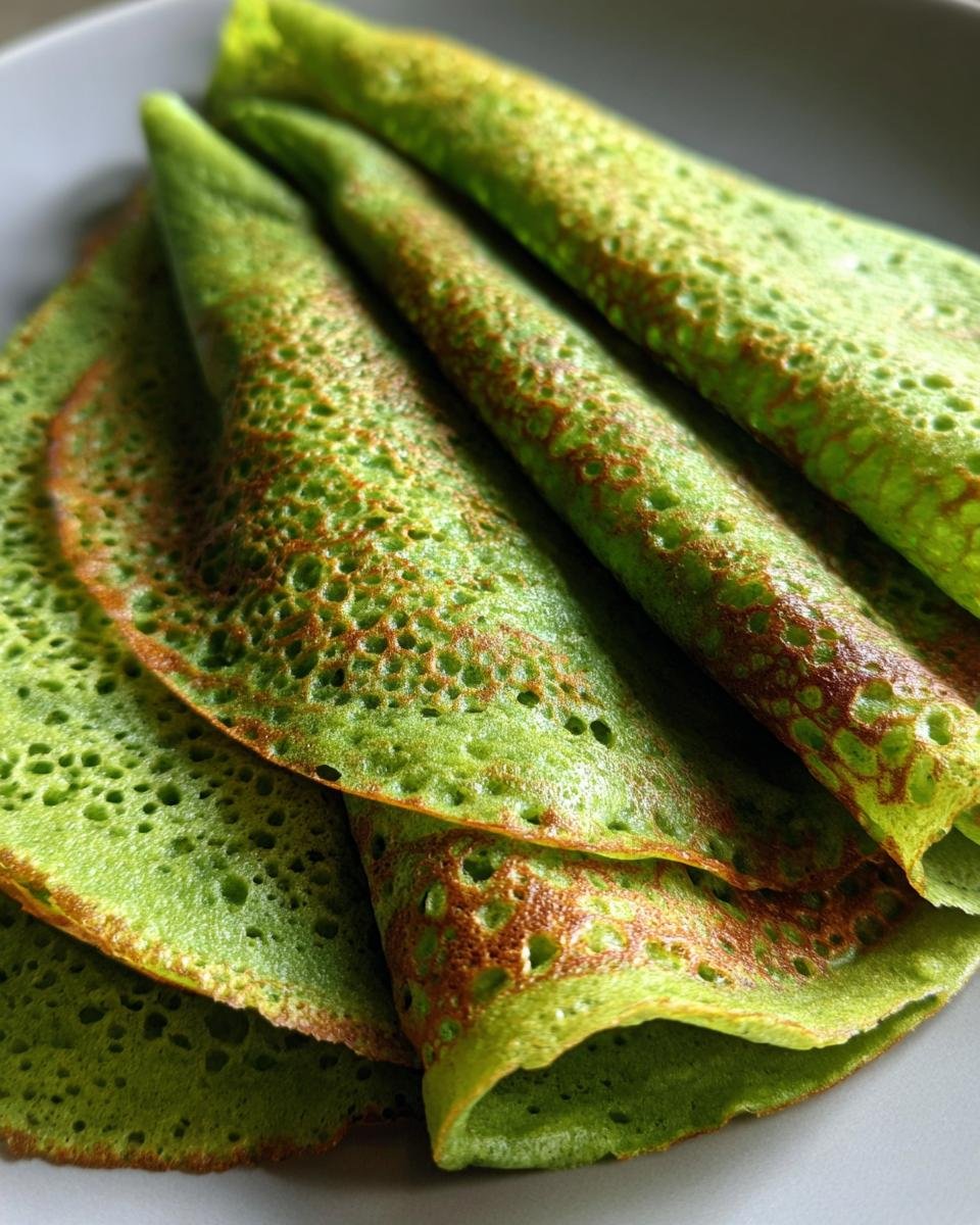 Healthy Spinach Crepes - detail 2