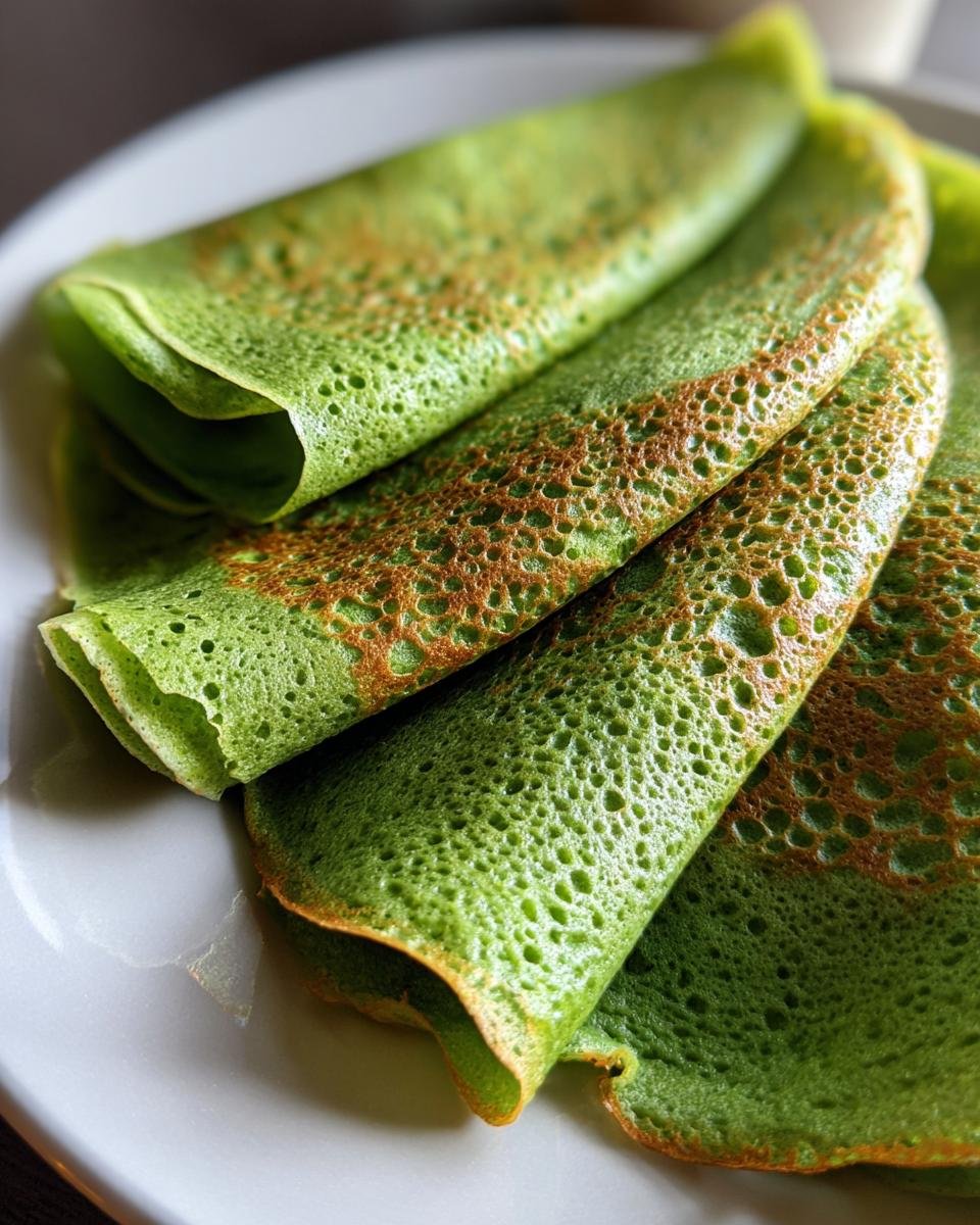 Healthy Spinach Crepes - detail 3