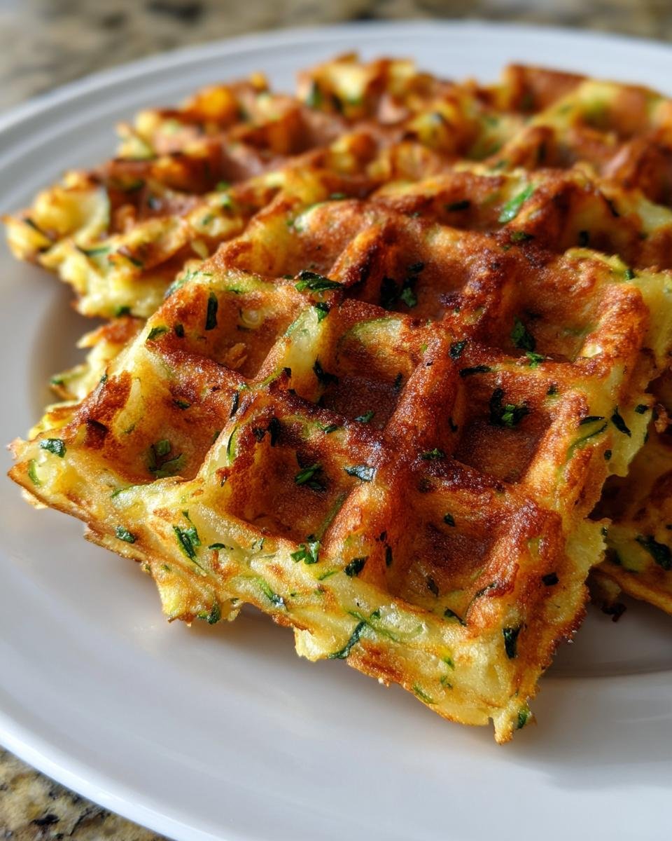 Savory Zucchini Waffles - detail 1