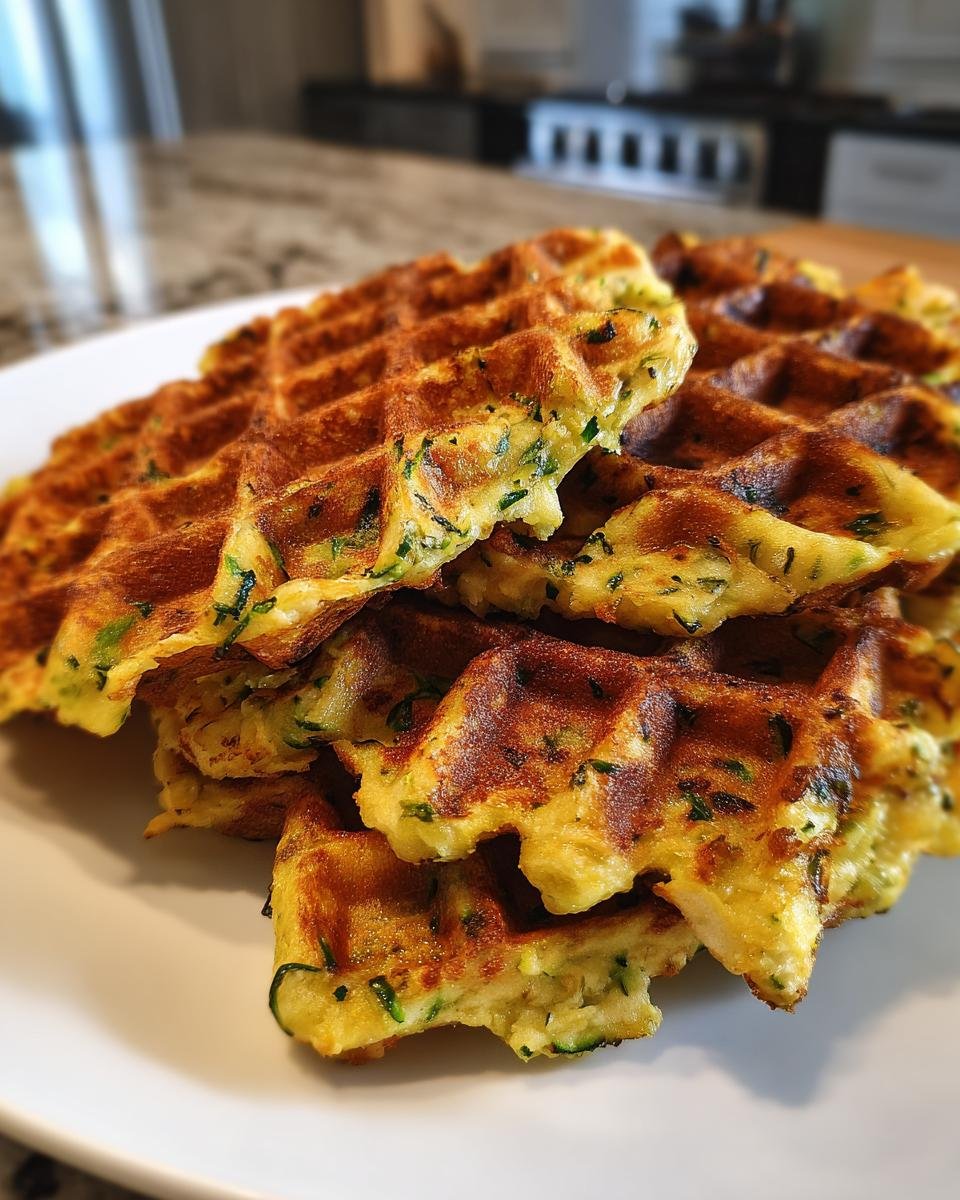 Savory Zucchini Waffles - detail 2