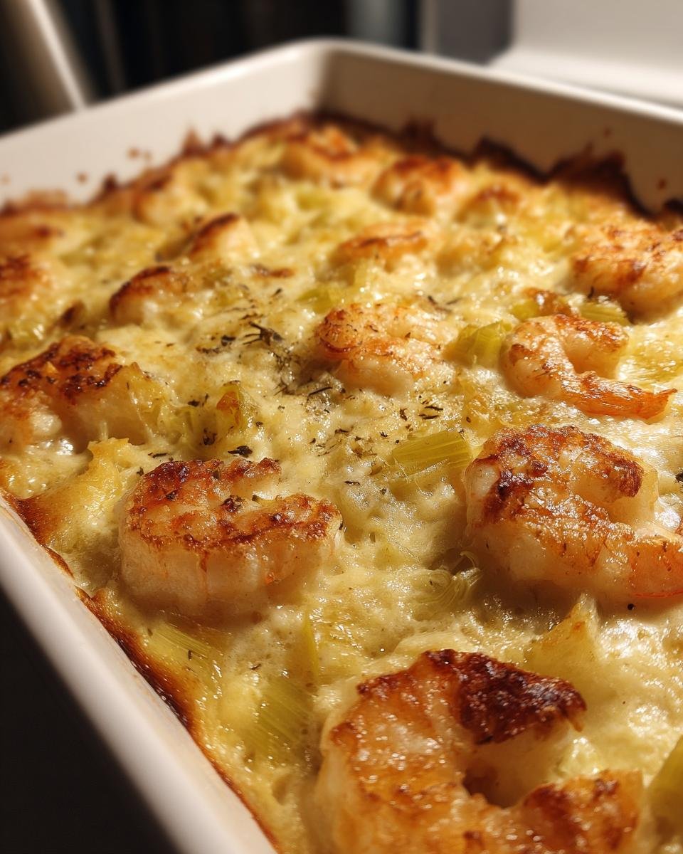 Shrimp and Leek Casserole with Creamy Sauce - detail 1