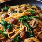 30-Minute Italian Sausage Pasta with Spinach and Mushrooms