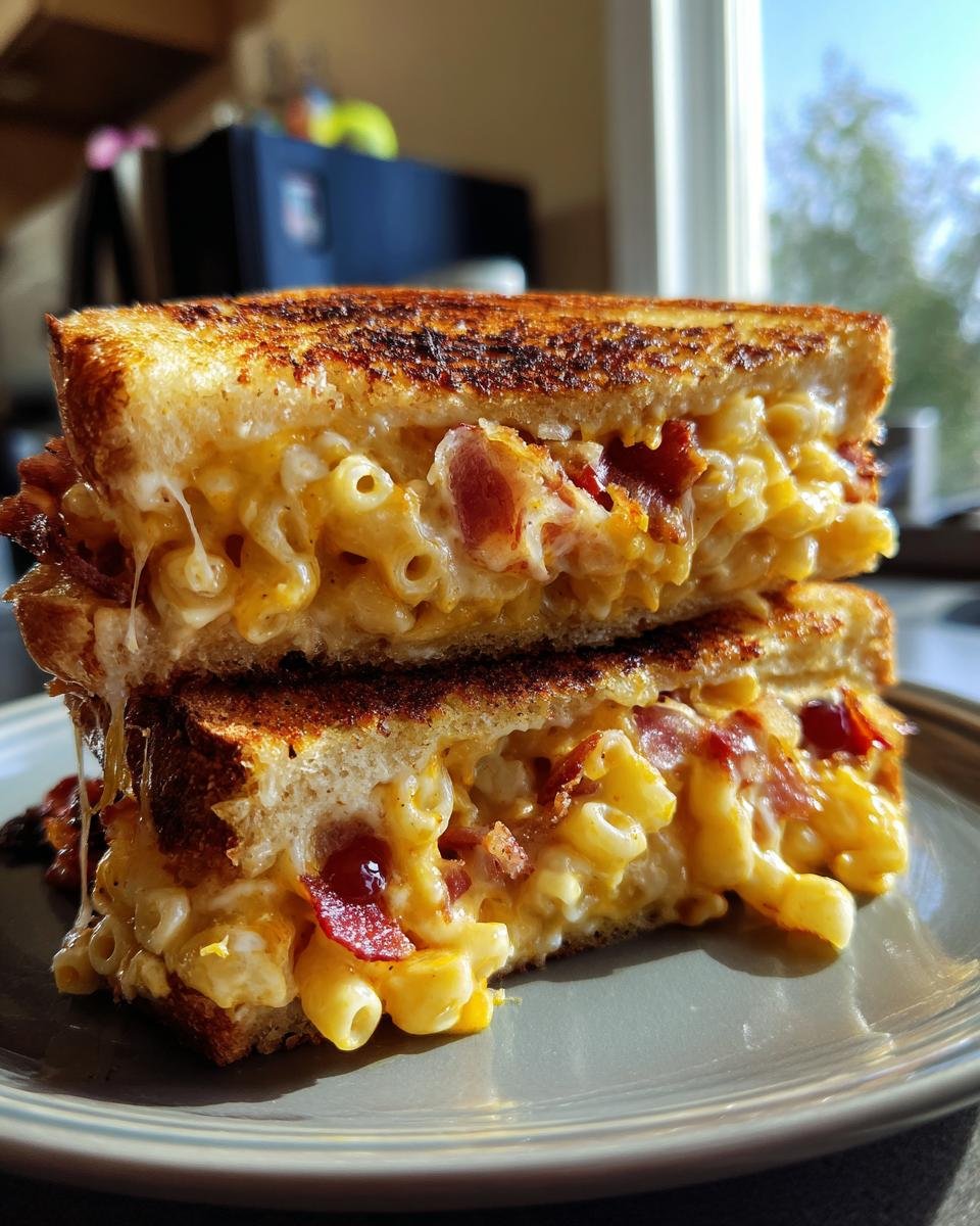 BBQ Bacon Mac and Cheese Grilled Cheese - detail 2