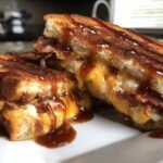 BBQ Bacon Stuffed Grilled Cheese Sandwich