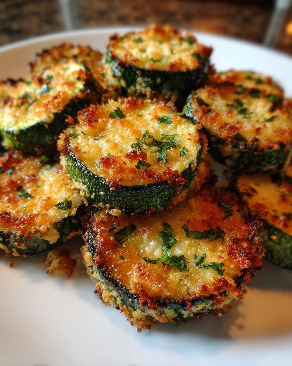 Baked Parmesan Zucchini Rounds - detail 2