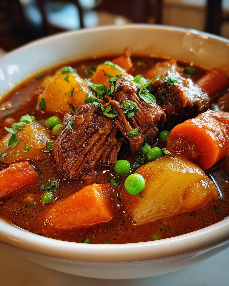 Beef Stew with Carrots, Potatoes, and Peas - detail 1
