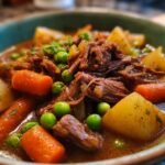 Beef Stew with Carrots, Potatoes, and Peas