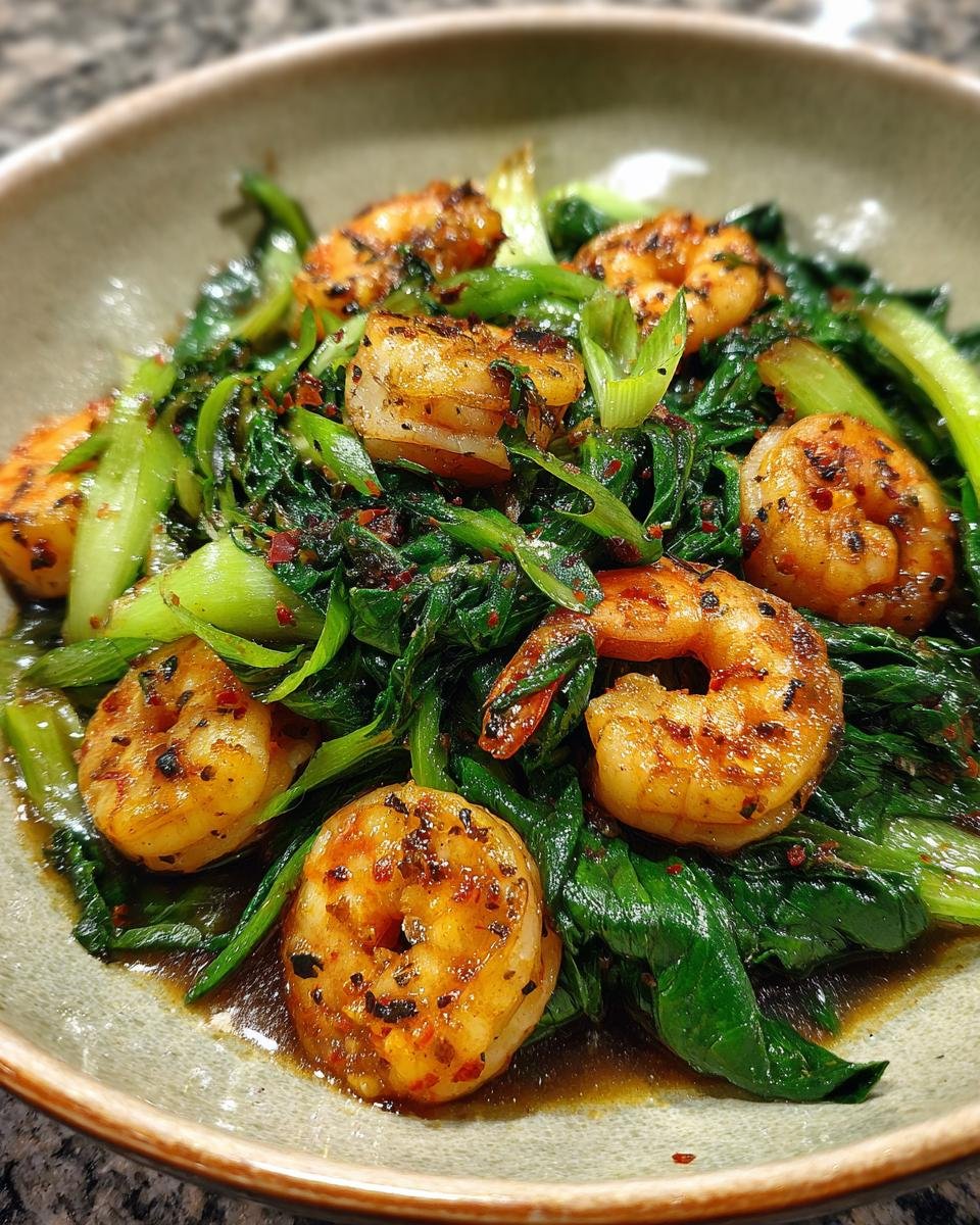 Bok Choy and Shrimp Stir-Fry - detail 1