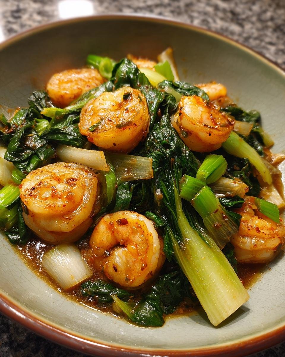 Bok Choy and Shrimp Stir-Fry - detail 2