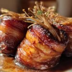 Braised Pork Belly Rolls with Enoki Mushrooms