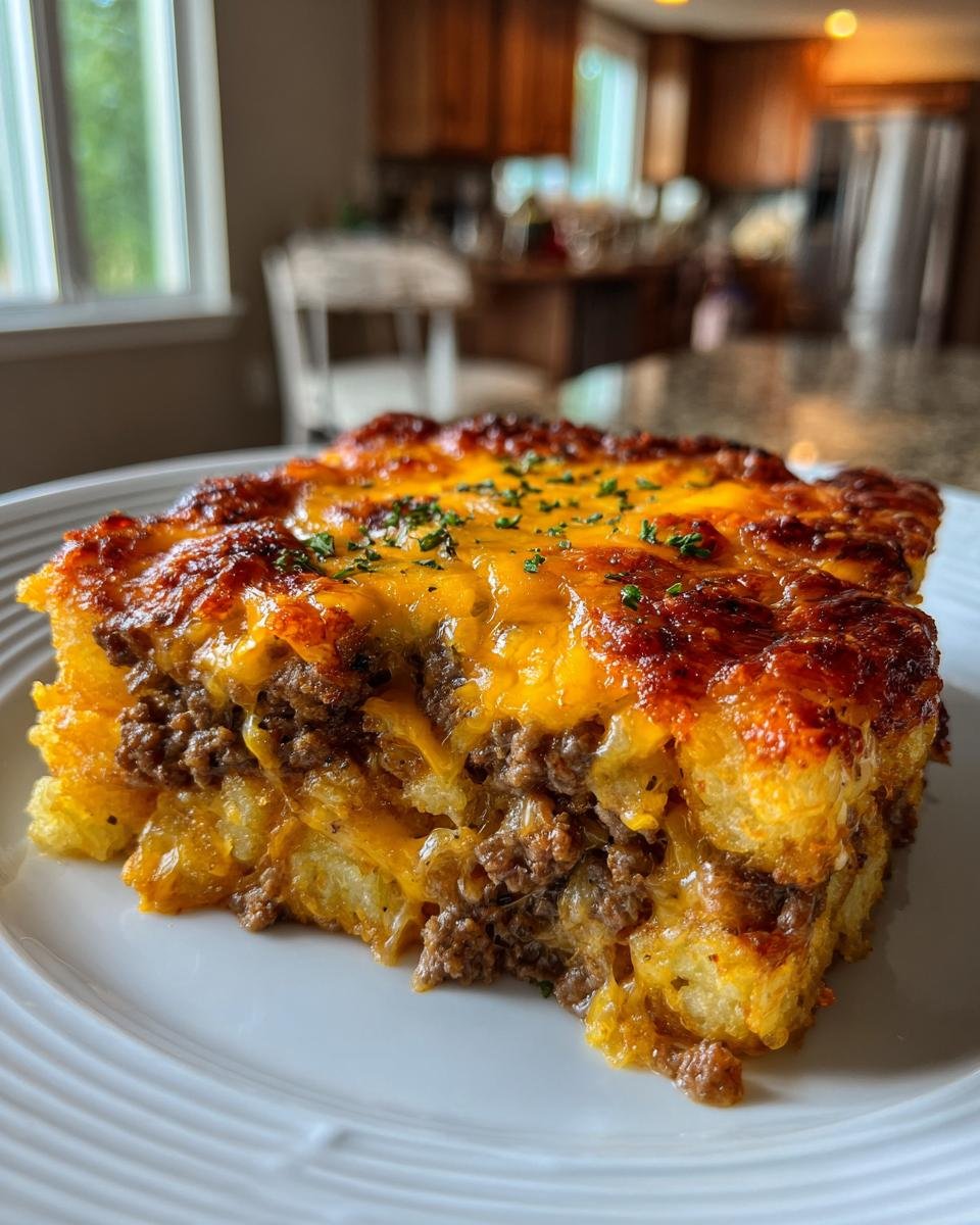 Cheesy Beef Tater Tot Casserole - detail 2