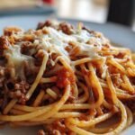 Cheesy Cajun Beef Spaghetti