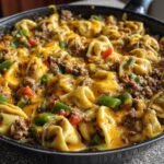 Cheesy Philly Steak Tortellini Skillet