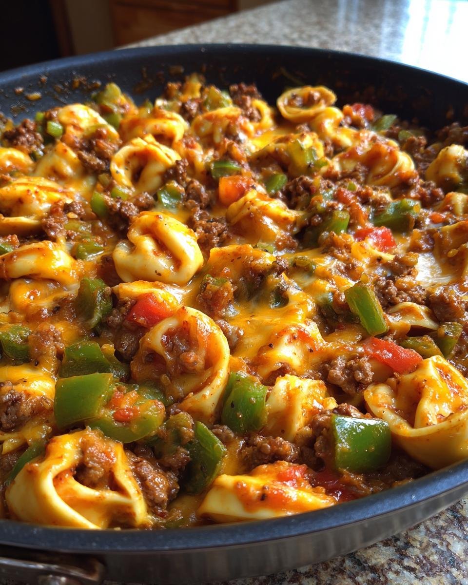 Cheesy Philly Steak Tortellini Skillet - detail 4