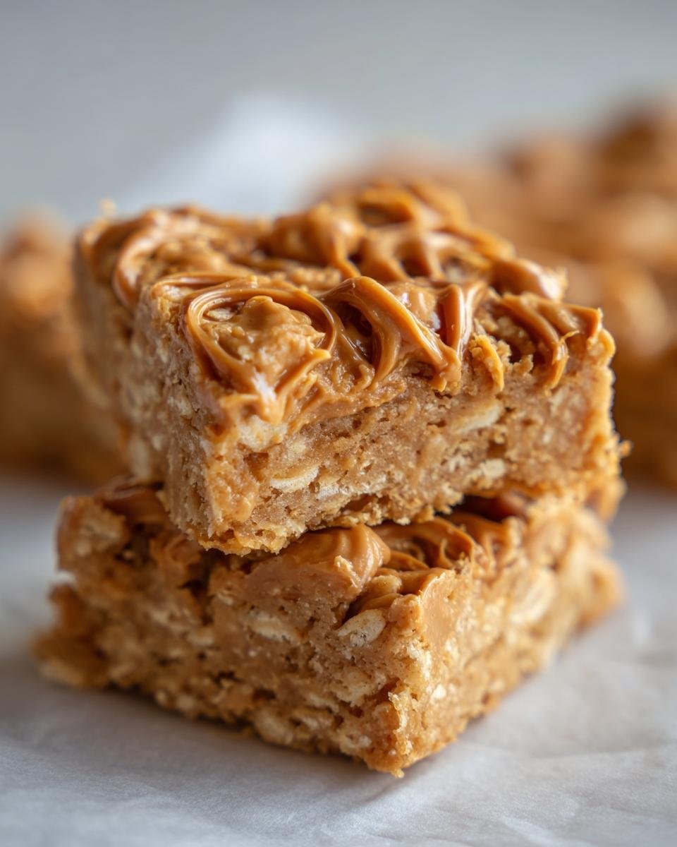 Chewy Peanut Butter Oatmeal Bars - detail 1