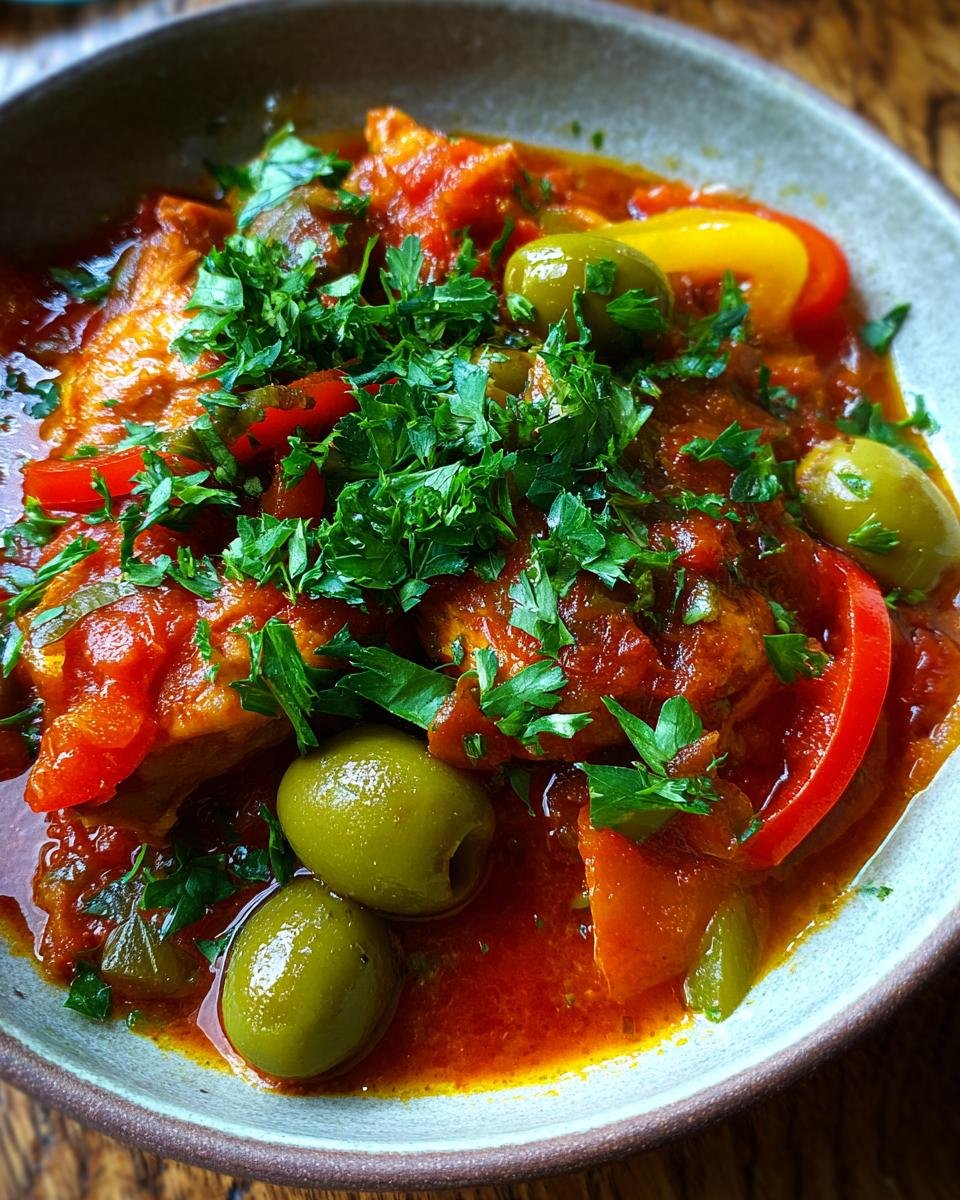 Chicken Cacciatore Stew with Olives and Peppers - detail 2