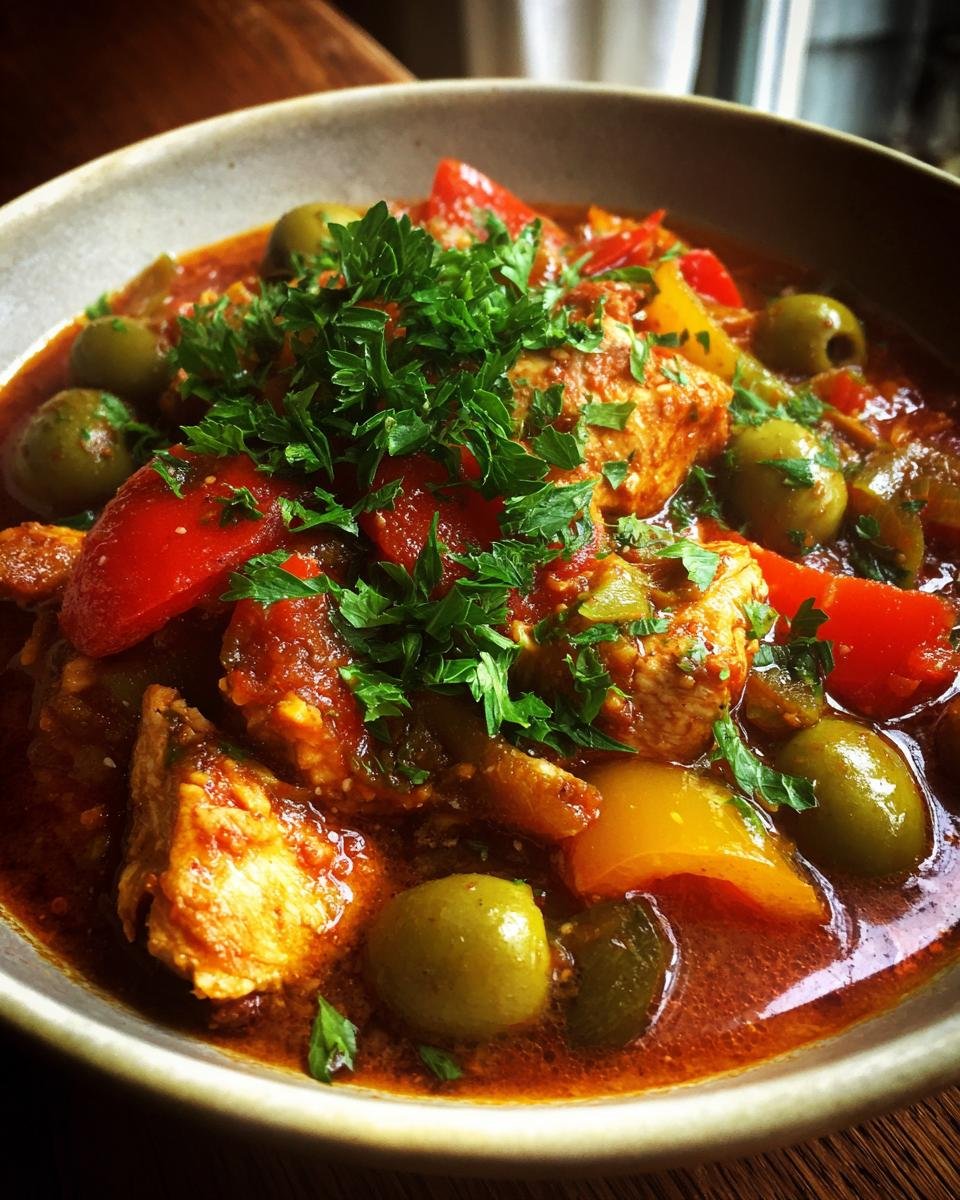 Chicken Cacciatore Stew with Olives and Peppers - detail 3