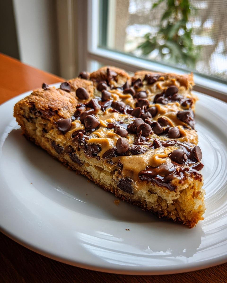 Chocolate Chip Cookie Pizza with Peanut Butter - detail 3