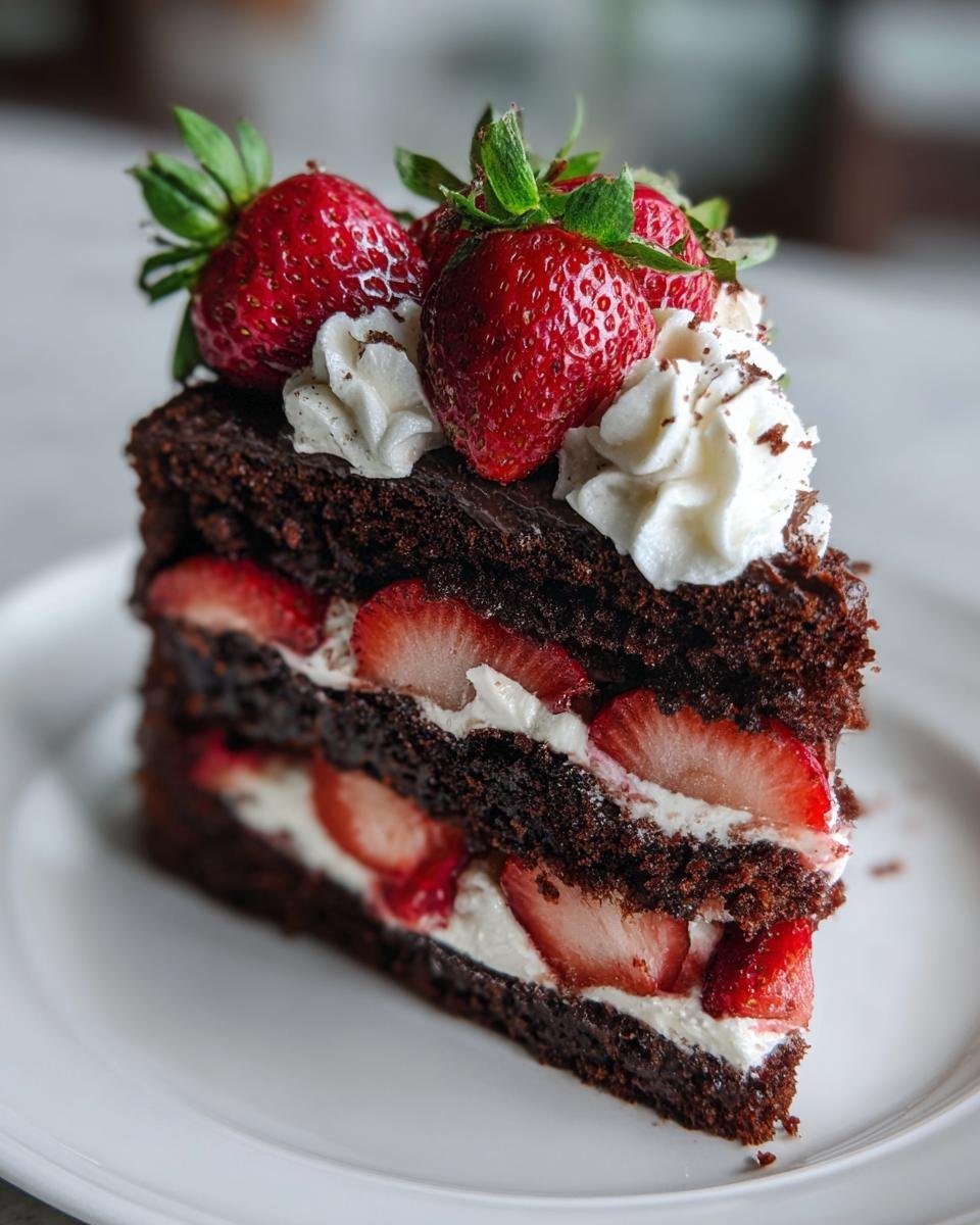 Chocolate Strawberry Cake - detail 3