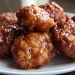Cinnamon Glazed Apple Fritter Bites
