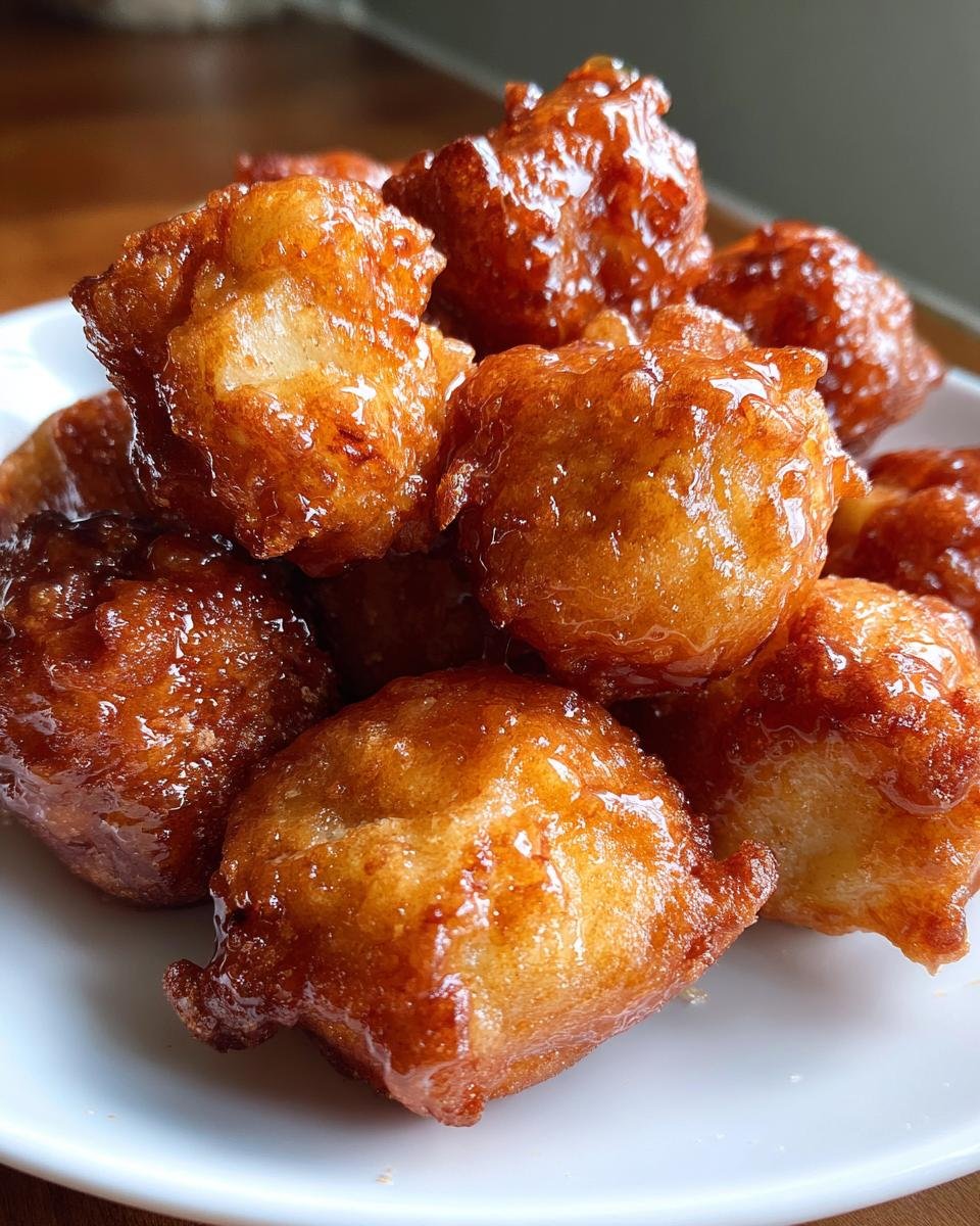 Cinnamon Glazed Apple Fritter Bites - detail 2