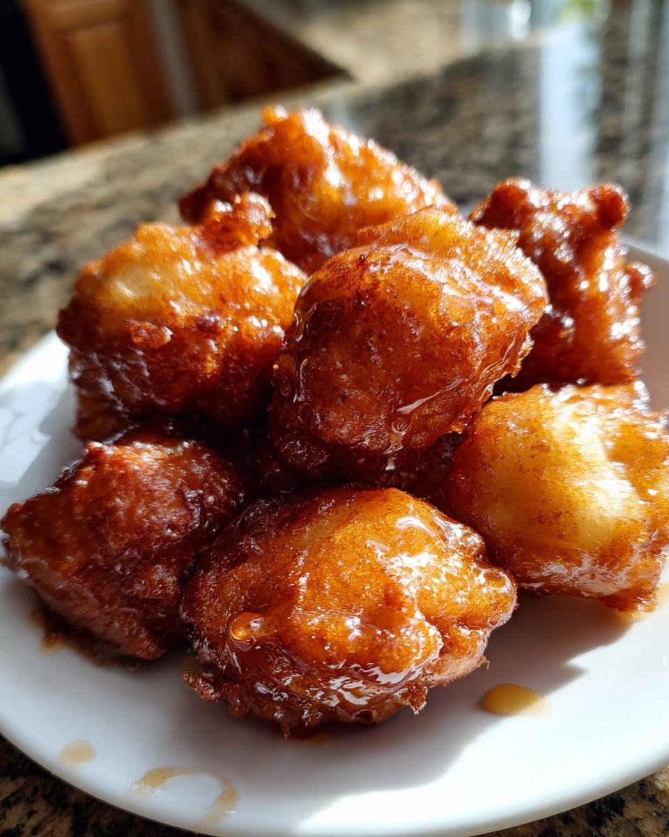 Cinnamon Glazed Apple Fritter Bites - detail 3