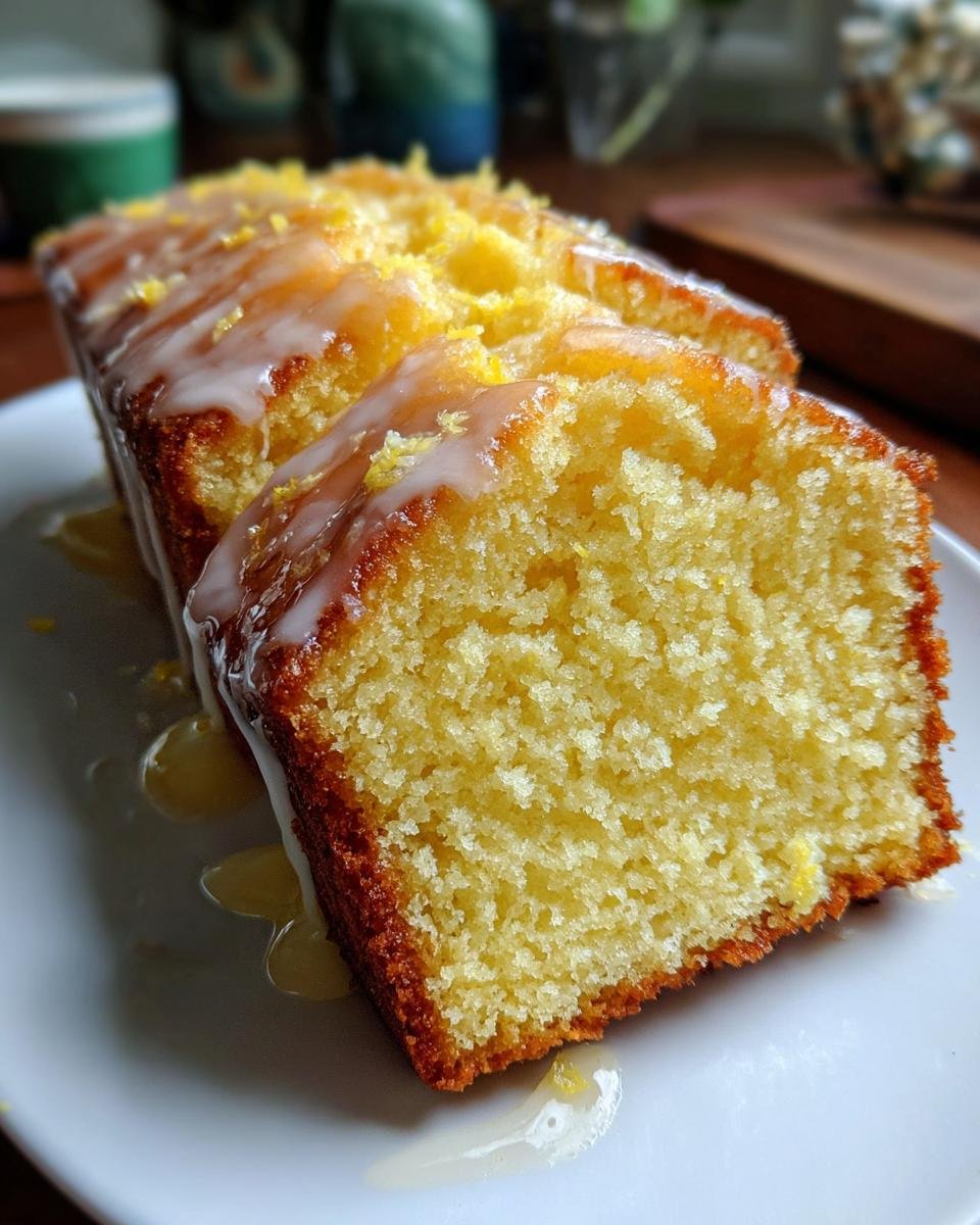 Coconut Lemon Pound Cake with Glaze - detail 1