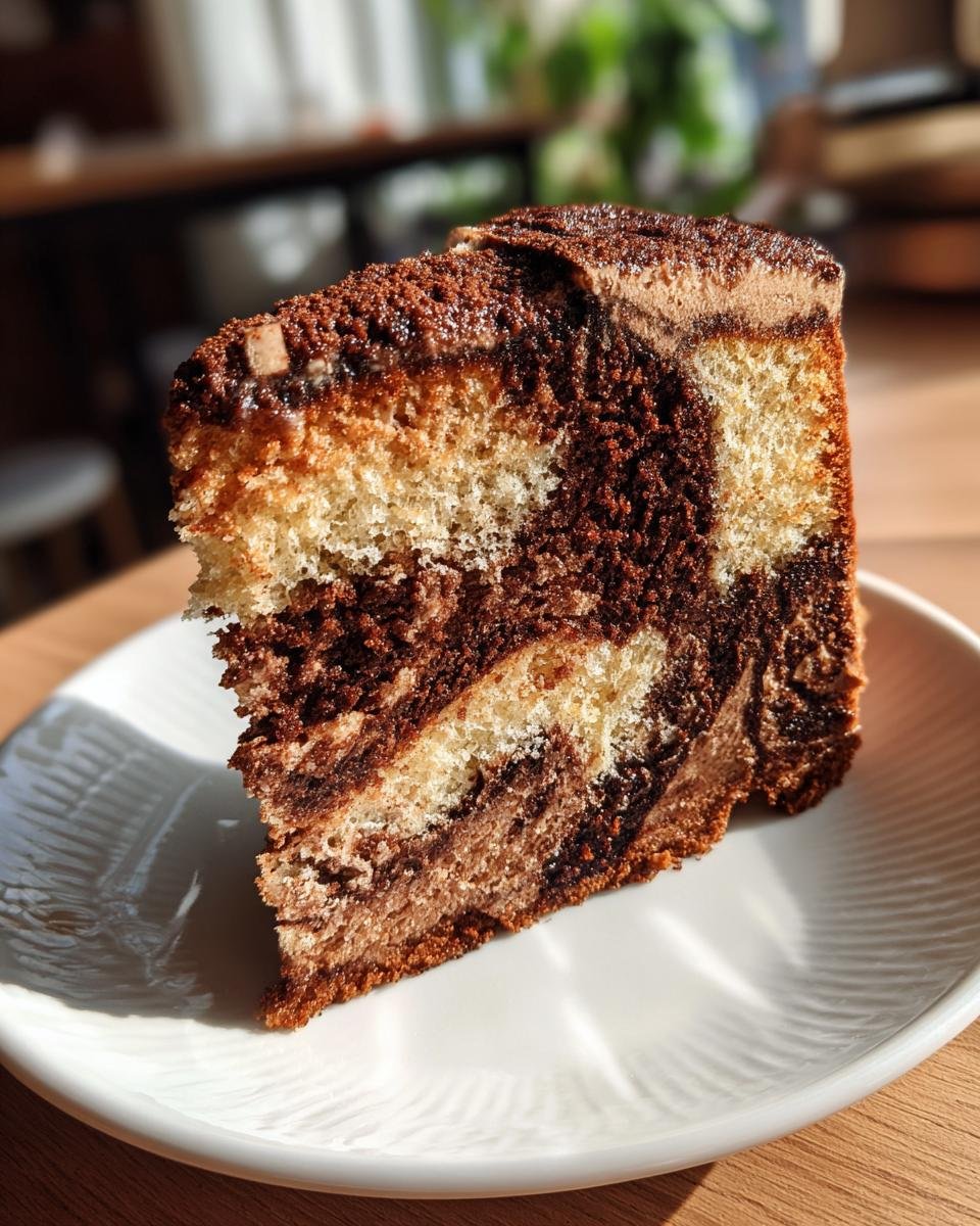 Coffee Mocha Marble Sponge Cake - detail 1