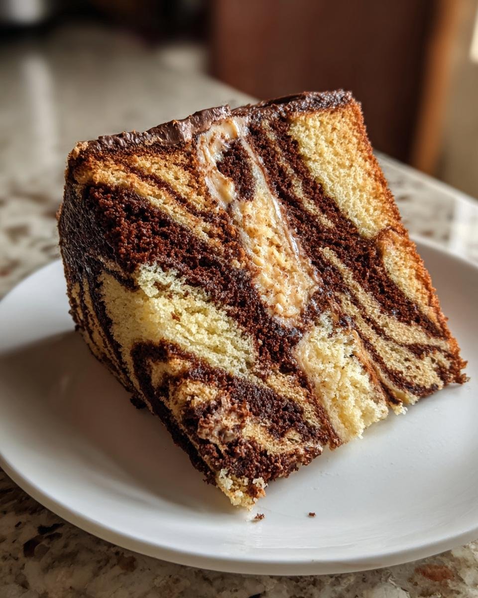 Coffee Mocha Marble Sponge Cake - detail 2