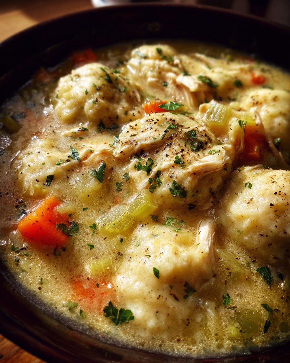 Cracker Barrel Style Chicken and Dumplings - detail 2