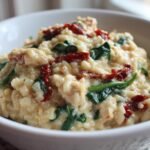 Creamy Chicken Risotto with Spinach and Sun-Dried Tomatoes