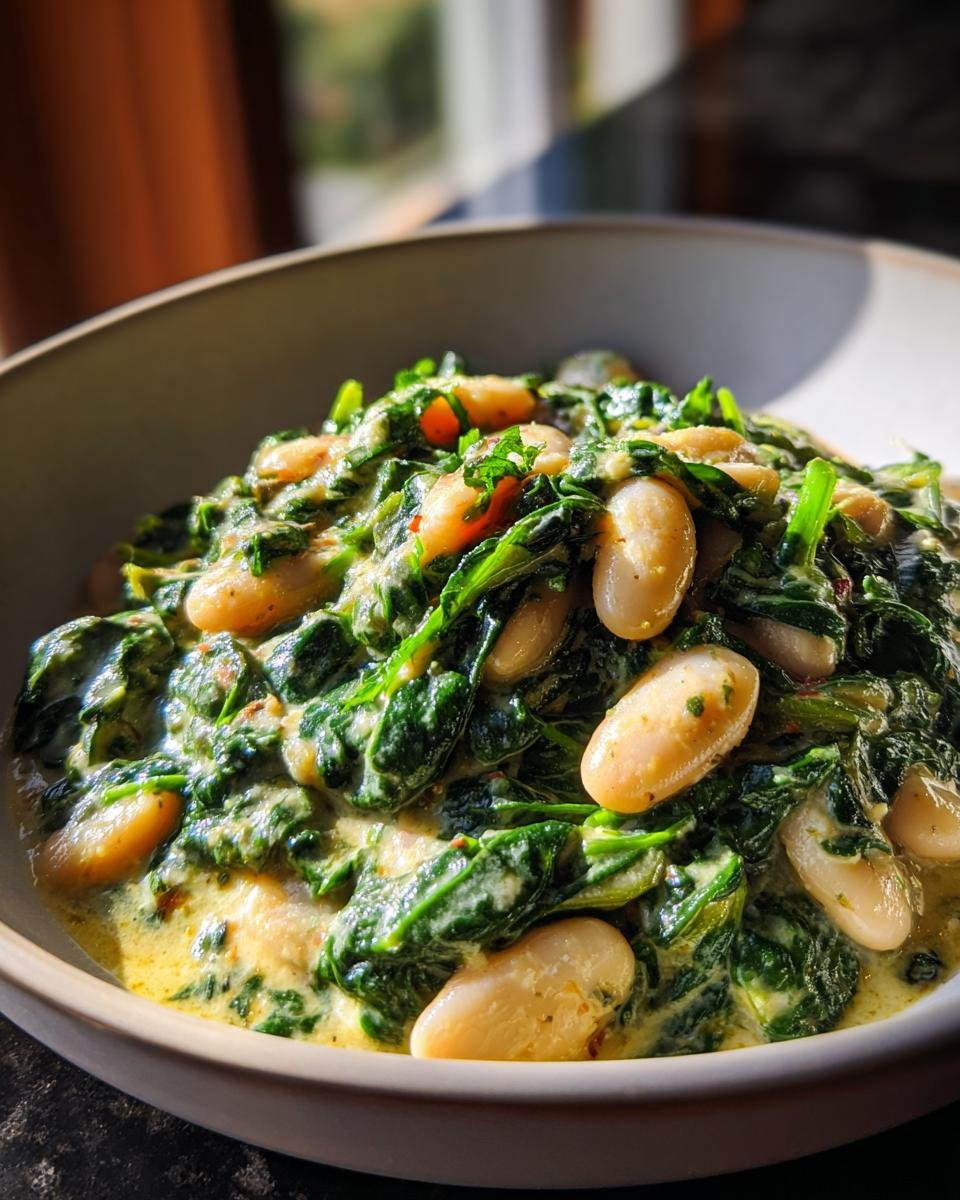 Creamy Spinach and White Beans - detail 2