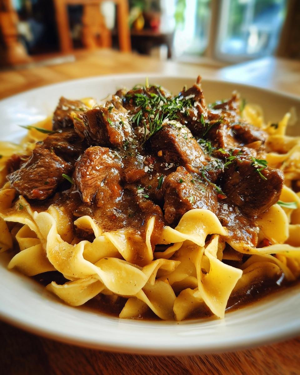 Crockpot Beef Tips and Noodles - detail 2