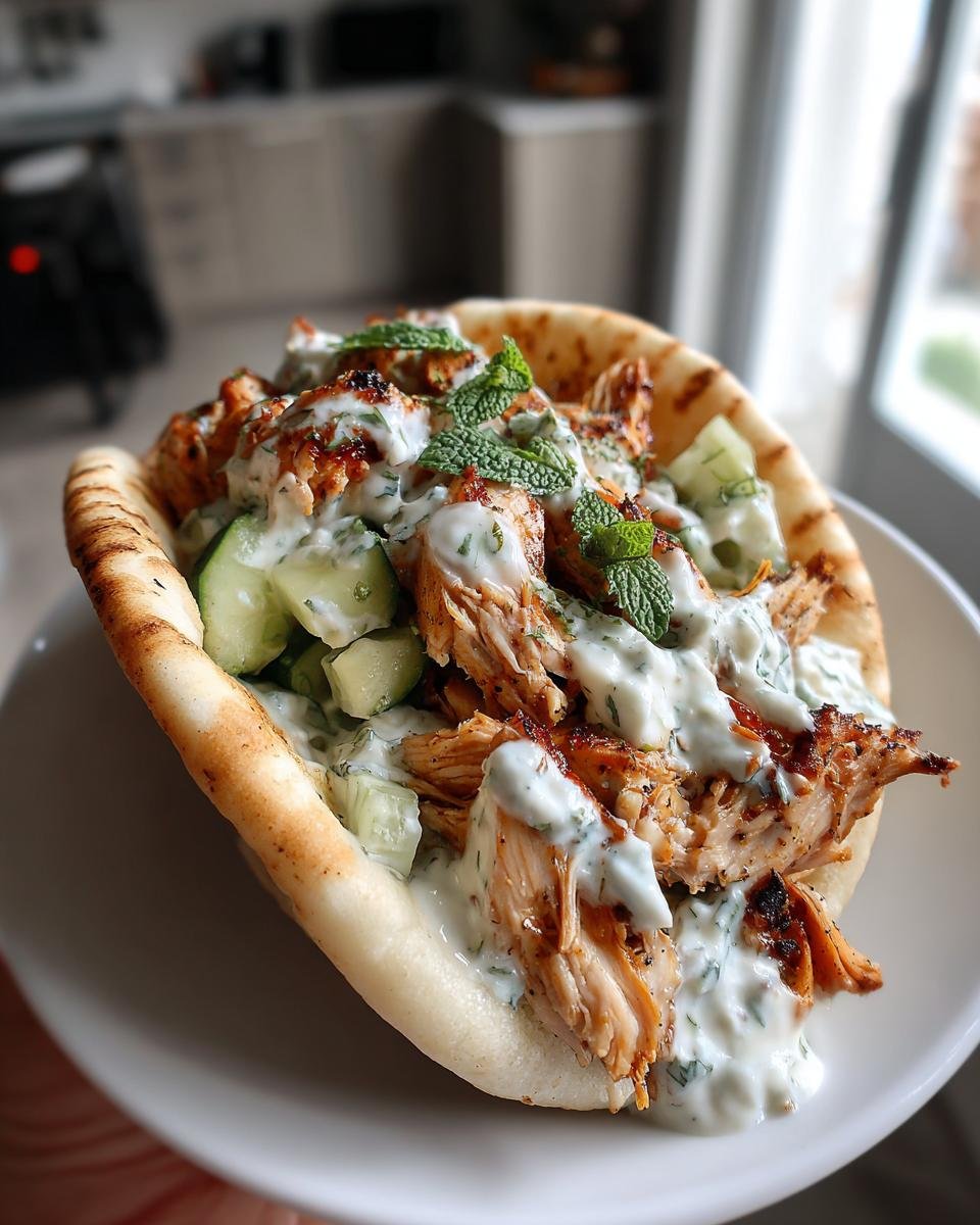 Greek Chicken Gyros with Tzatziki - detail 2