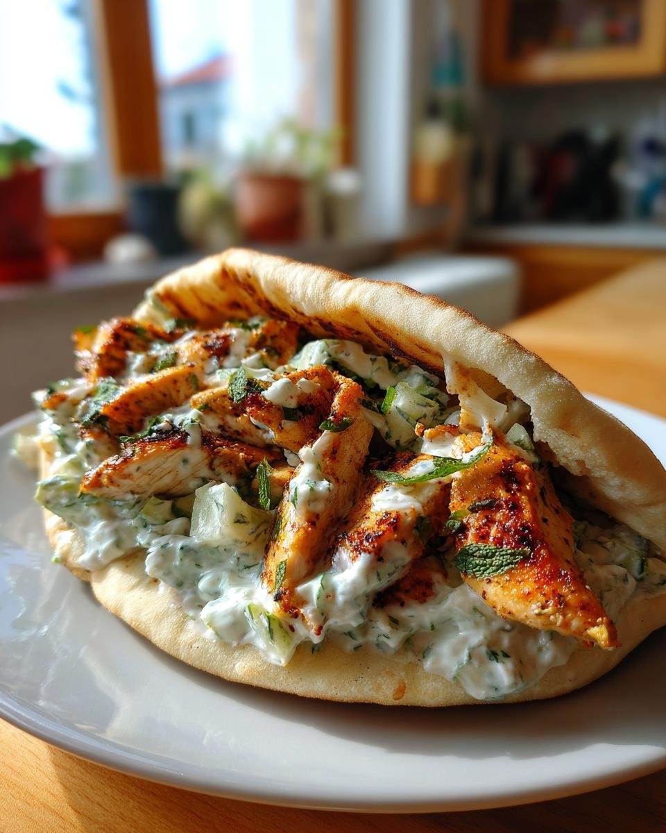 Greek Chicken Gyros with Tzatziki - detail 3
