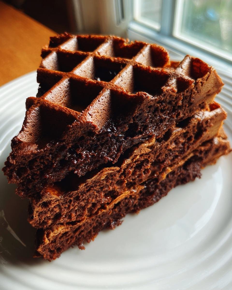 Homemade Chocolate Waffles - detail 2