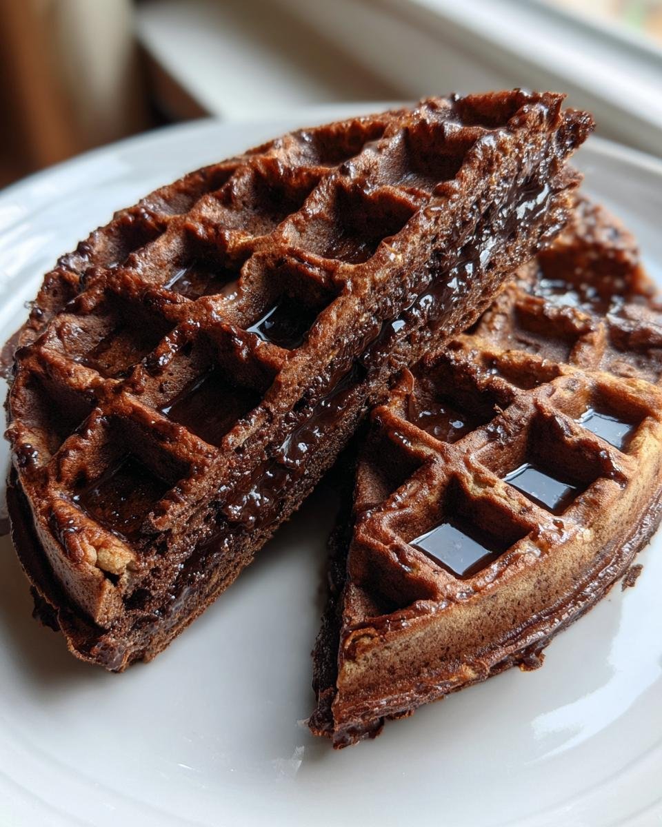 Homemade Chocolate Waffles - detail 3