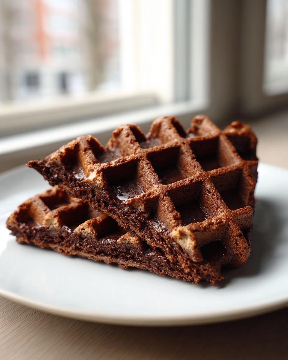 Homemade Chocolate Waffles - detail 4