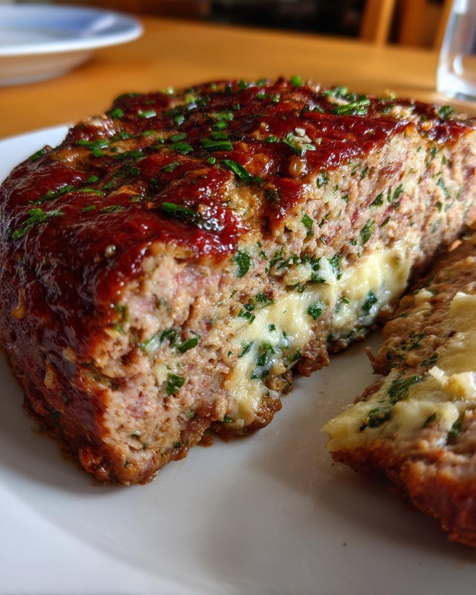 Italian Meatloaf with Juicy Herby Cheesy Center - detail 1