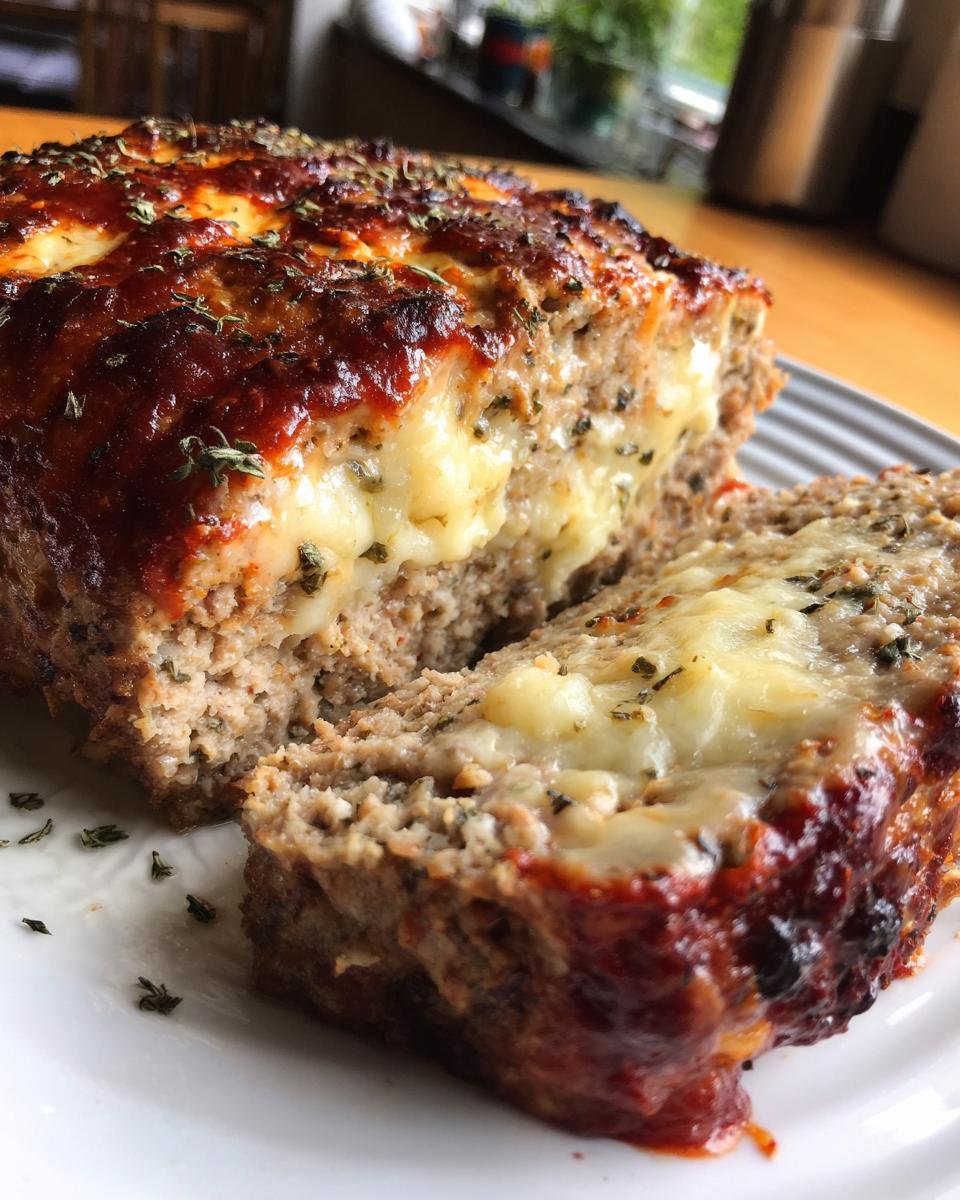 Italian Meatloaf with Juicy Herby Cheesy Center - detail 2