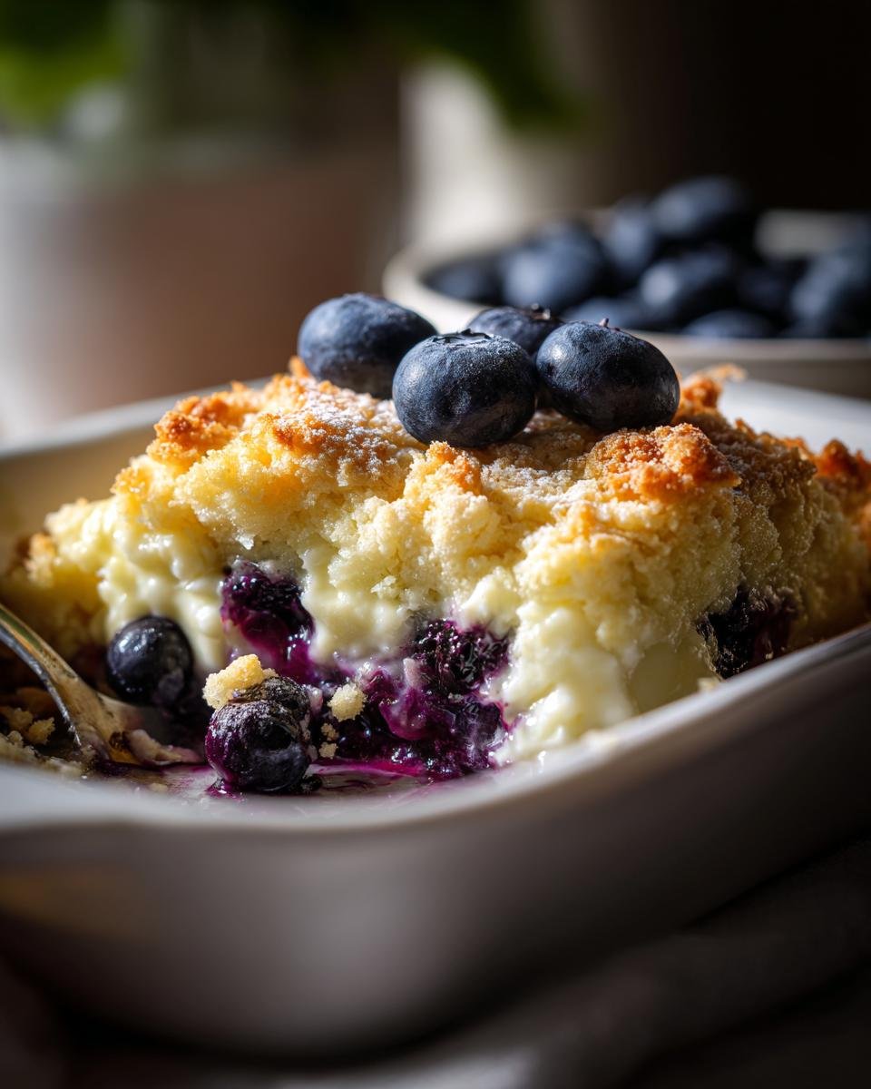 Keto Blueberry Cream Cheese Cobbler - detail 3