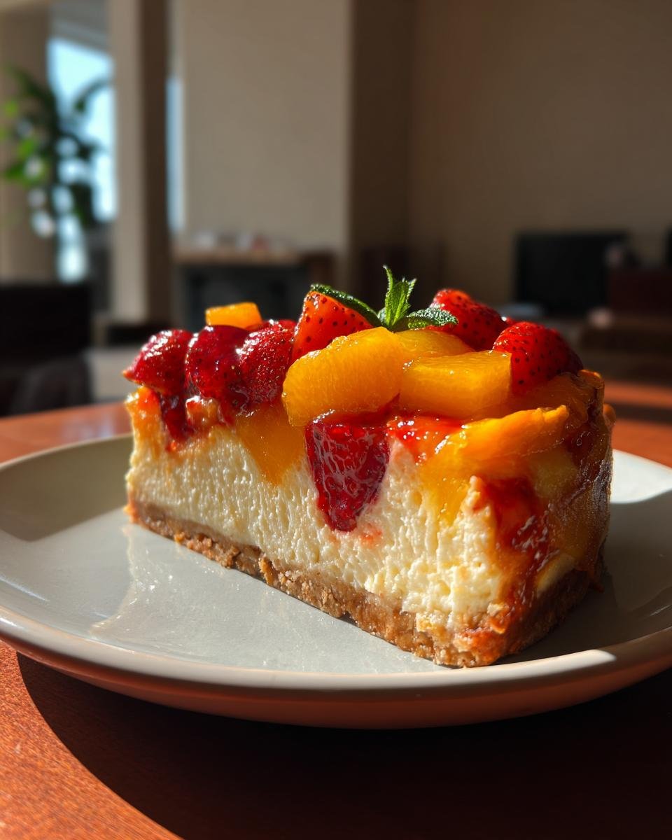 Layered Fruit Cheesecake Bars - detail 1