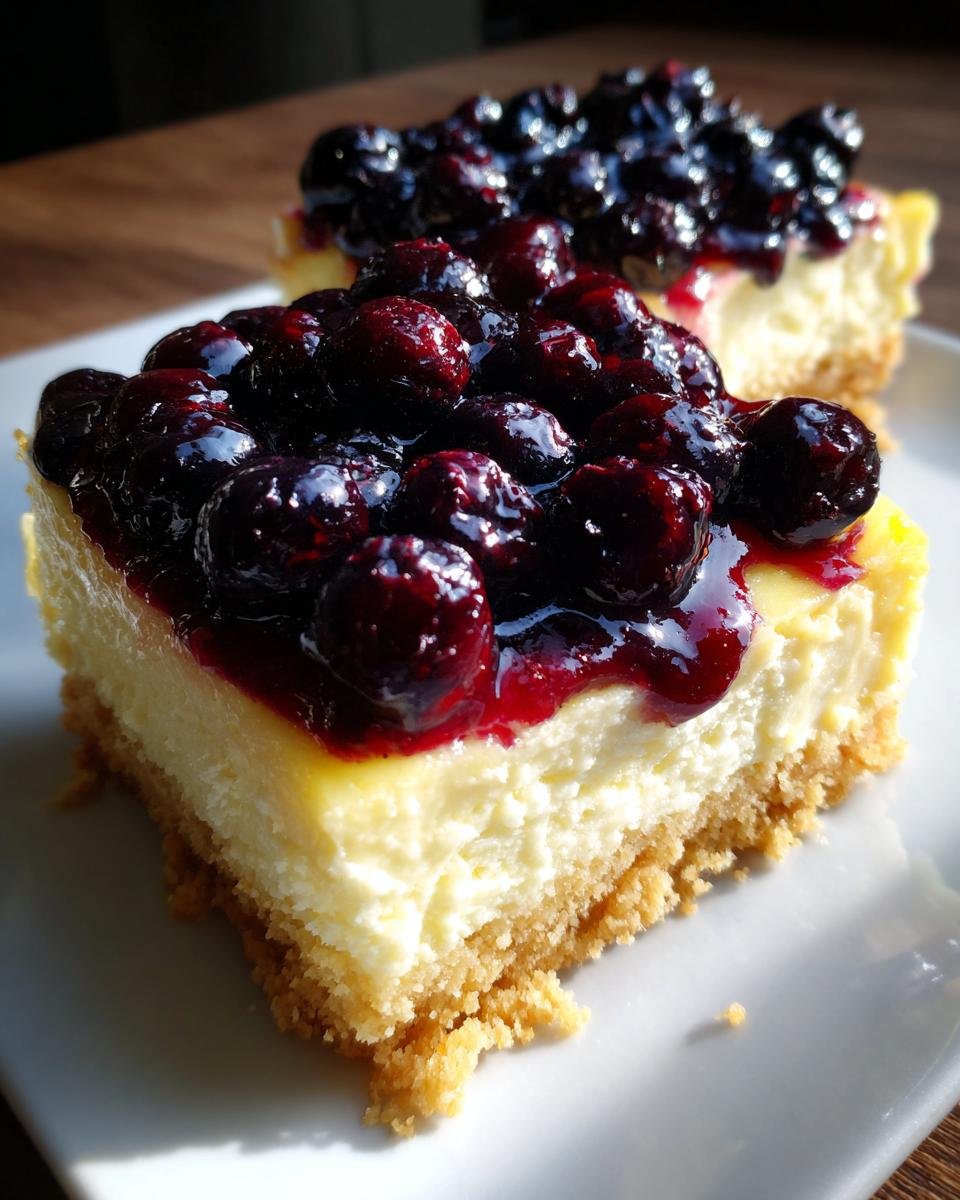 Lemon Cheesecake Squares with Blueberry Topping - detail 3