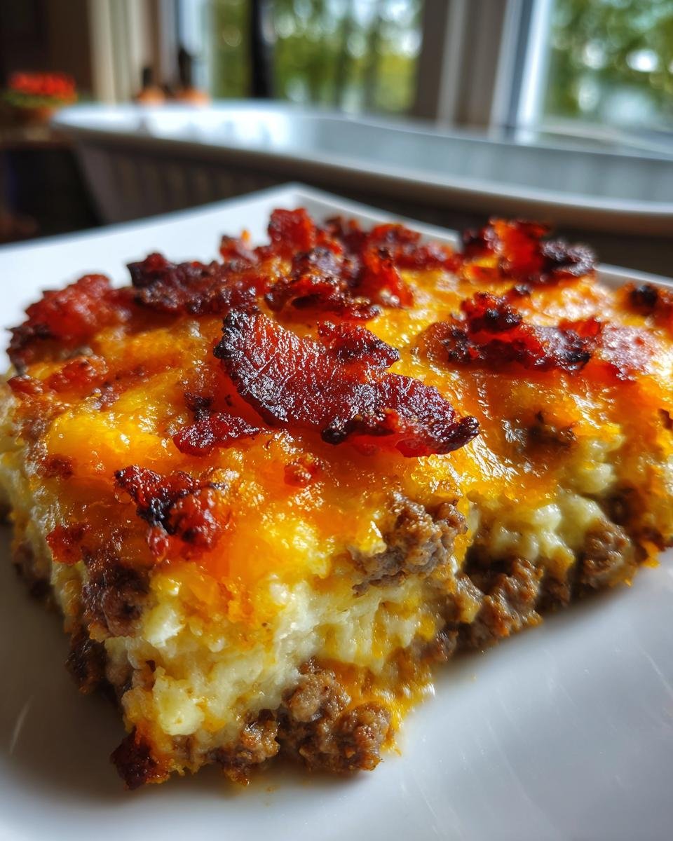 Low-Carb Bacon Cheeseburger Casserole - detail 2